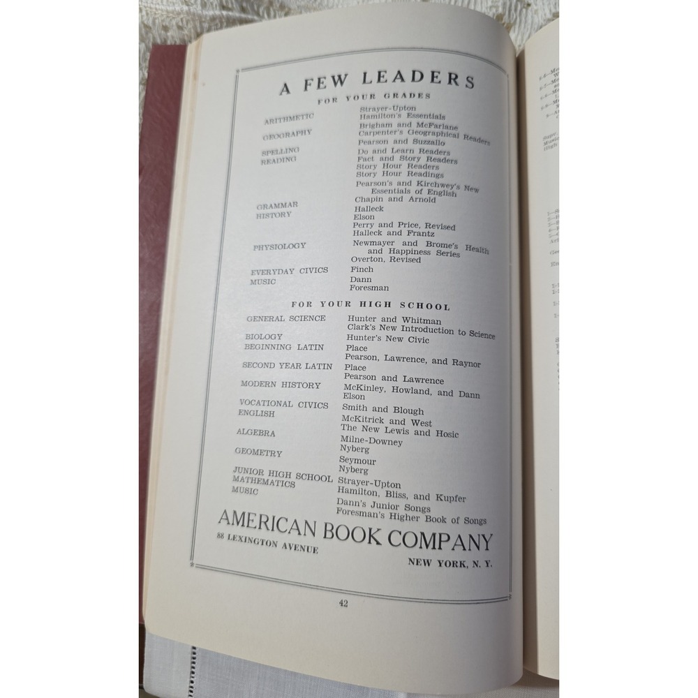 1930 American Book Company A Few Leaders For Your High School Textbook print ad